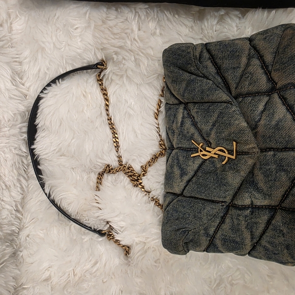 Yves Saint Laurent Quilted Denim Clutch - Picture 6 of 10